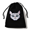 Rectangle Printed Velvet Cloth Packing Pouches ABAG-U006-03H-3