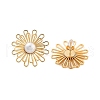 304 Stainless Steel ABS pearl Stud Earrings EJEW-S226-08G-3
