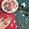 SUNNYCLUE 72Pcs 12 Styles Christmas Theme Opaque Resin Cabochons FIND-SC0011-35-3