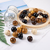 Craftdady 100Pcs 5 Colors Wooden Beads WOOD-CD0001-13-5