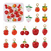 Spritewelry 16Pcs 8 Style Handmade Lampwork Pendants LAMP-SW0001-01-1