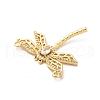 Brass Pave Clear & Jet Cubic Zirconia Connector Charms KK-H434-05G-3