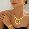 Vintage Brass Multi-layer Coin Tassel Jewelry Set for Women ZE1443-5