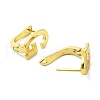 Brass Letter Stud Earrings for Women EJEW-A038-01G-G-2