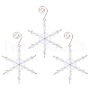 Christmas Snowflake Glass Pendant Decoration HJEW-GO00060-1