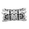 Brass Micro Pave Cubic Zirconia European Beads KK-T030-LA833-1X3-1