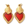 304 Stainless Steel Enamel Pendants STAS-U061-30G-1