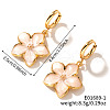 Floral Field Style High-end Daily Brass Hoop Earrings QW9195-1-1
