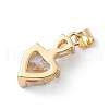 Rack Plating Brass Cubic Zirconia Pendants KK-E003-19G-02-2