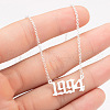 1994 Birth Year Number 201 Stainless Steel Pendant Cable Chain Necklaces FS-WGB5F08-17-1