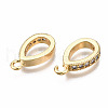 Brass Micro Pave Clear Cubic Zirconia Pendants KK-Q277-062-NF-2