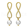 Infinite 925 Sterling Silver Stud Earrings EJEW-P231-33G-1