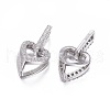 Rhodium Plated 925 Sterling Silver Pendant Bails X-STER-L058-024P-2