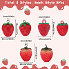 SUNNYCLUE 24Pcs 3 Styles Opaque & Transparent Resin Imitation Fruit Pendants RESI-SC0002-99-2