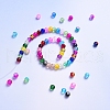 Spray Painted Crackle Glass Beads CCG-YW0001-02-6mm-9