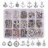 Tibetan Silver Anchor & Helm Pendants TIBEP-PH0004-15AS-1