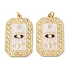 Ion Plating(IP) 304 Stainless Steel Rhinestone Enamel Pendants STAS-Q333-03G-1