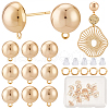 CREATCABIN 20Pcs Brass Stud Earring Findings DIY-CN0002-45-1