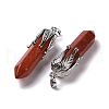 Natural Red Jasper Big Pendants G-E059-03AS-07-3