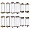 CHGCRAFT 12 Sets 3 Styles Glass with Brass Connnector Charms FIND-CA0009-38-1