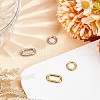 Ion Plating(IP) GOMAKERER 4Pcs 4 Styles 304 Stainless Steel Spring Gate Rings STAS-GO0001-26-4