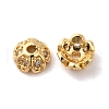 Brass Micro Pave Cubic Zirconia Bead Cap KK-E068-VF848-2-1