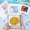 Rectangle Paper Biscuit Boxes with Clear Window CON-WH0107-03-3