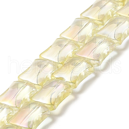 Electroplate Glass Beads Strands EGLA-H103-FR01-1