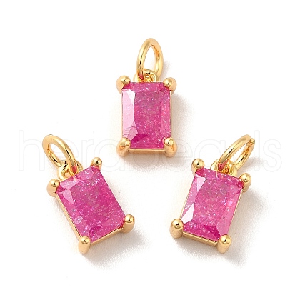 Real 18K Gold Plated Brass Micro Pave Cubic Zirconia Pendants KK-M243-08G-05-1