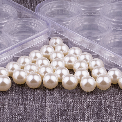 Olycraft Plastic Imitation Pearl Beads OACR-WH0031-14mm-10-1