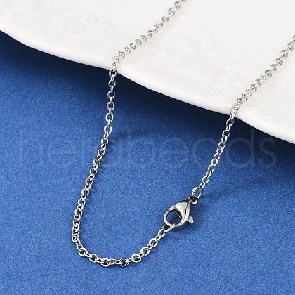 Tarnish Resistant 304 Stainless Steel Cable Chain Necklace Making STAS-P045-05P-1
