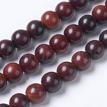 Imitation Burmese Wood Beads Strands WOOD-J001-03-8mm-1-1