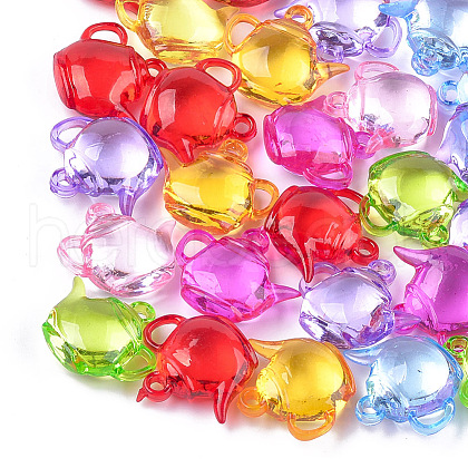 Transparent Acrylic Pendants TACR-T005-03-1