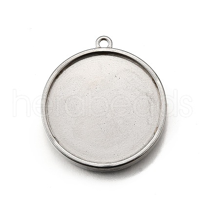 304 Stainless Steel Pendant Cabochon Settings STAS-S181-02P-B-1