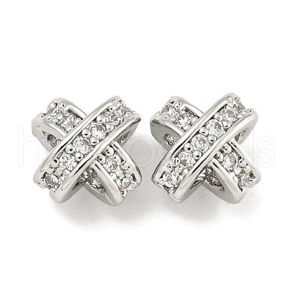 Brass with Clear Cubic Zirconia Charms KK-Q820-21P-1