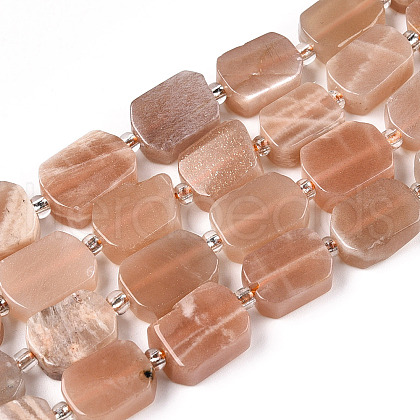 Natural Sunstone Beads Strands G-T138-25-1