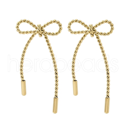 304 Stainless Steel Bowknot Stud Earrings for Women EJEW-U020-08G-1