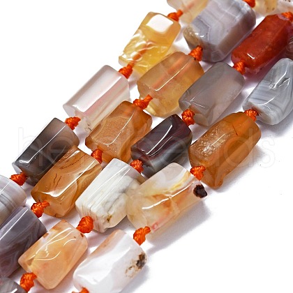 Natural Botswana Agate Beads Strands G-O170-155-1