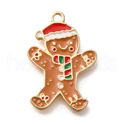 Christmas Theme Alloy Enamel Pendants ENAM-Q509-02KCG-11-1