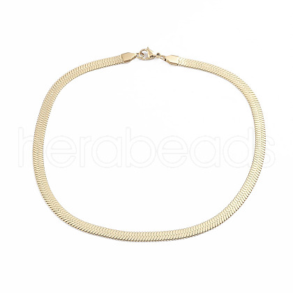 Unisex 304 Stainless Steel Herringbone Chains Necklaces NJEW-L173-011-G-1