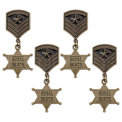 4Pcs Enamel Pins JEWB-FG0001-23-1