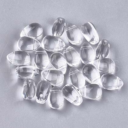 Transparent Glass Charms X-GGLA-S042-04A-1