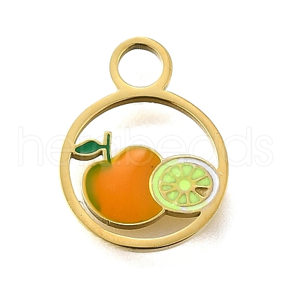 304 Stainless Steel Enamel Charms STAS-K263-89A-G-1