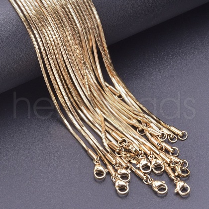 1.5mm Stainless Steel Square Snake Chain Necklaces TW4888-3-1