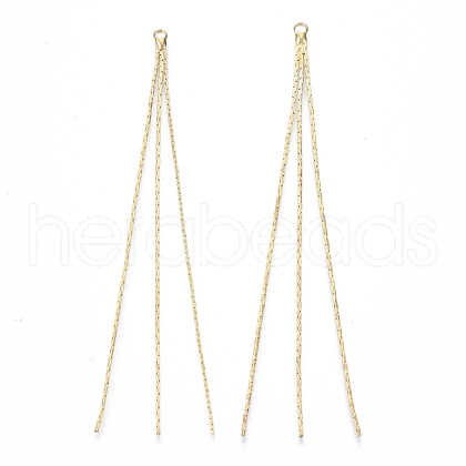 Brass Coreana Chain Tassel Big Pendants X-KK-R129-04-1