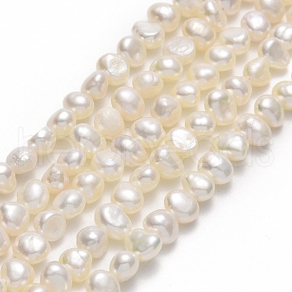 Natural Cultured Freshwater Pearl Beads Strands PEAR-A005-05F-01-1