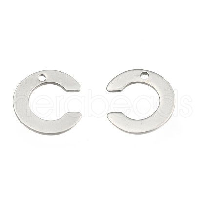 Tarnish Resistant 304 Stainless Steel Letter Charms STAS-O072-C-1
