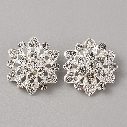 Flower Sew on Rhinestone FIND-WH0152-062-1