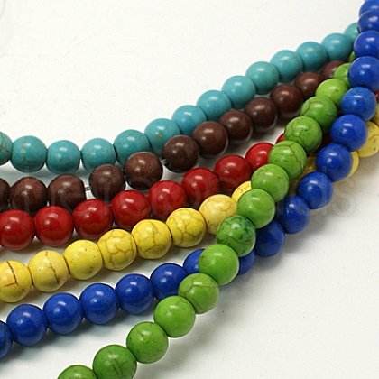 Synthetic Turquoise Beads Strands TURQ-D106-8mm-M-1