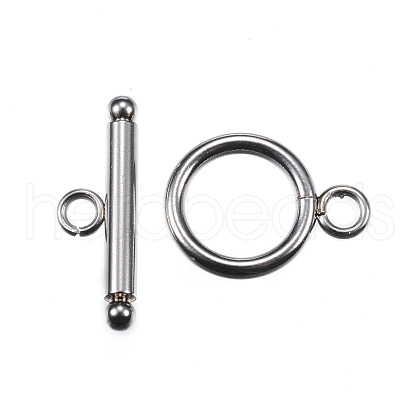 Non-Tarnish 304 Stainless Steel Toggle Clasps X-STAS-F040-41-P-1